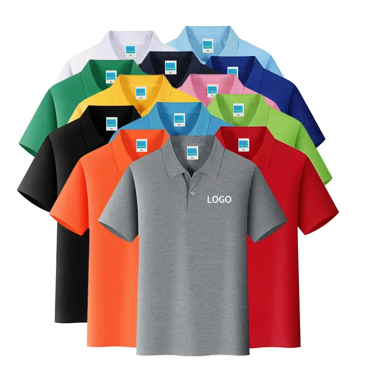 Cheap Men's Short Sleeve Polo Shirts with Custom Logo