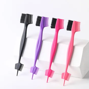 3 in 1 Plastic Double-Ended Hair Styling Comb Teasing Rat Tail Brush Edge Control Brush