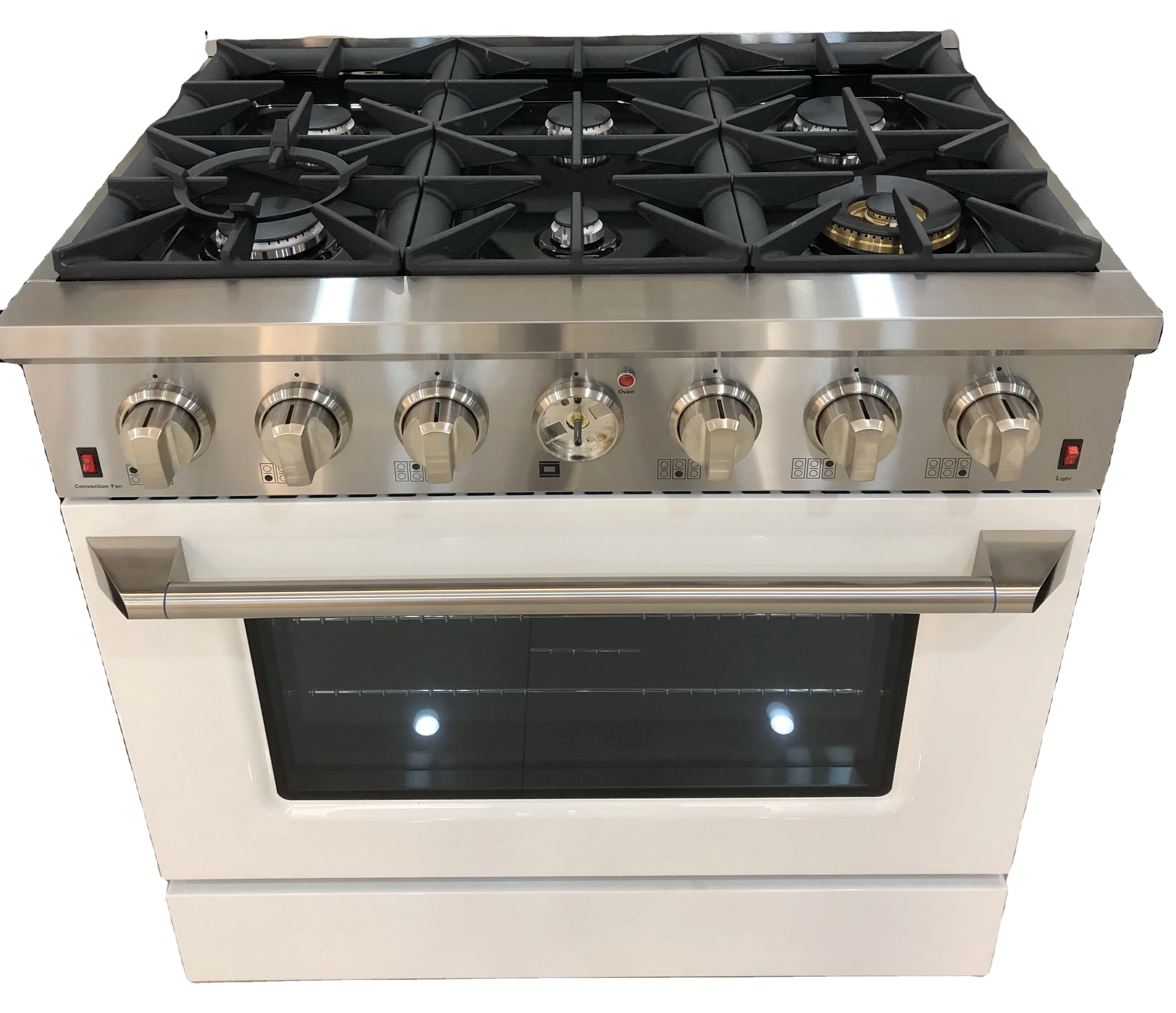 Full stainless steel free standing gas RANGE with auto ignition