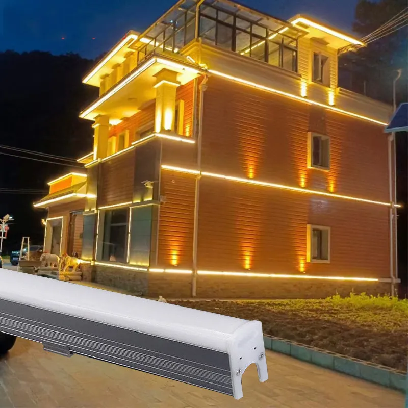 Lampu Jalur LED 12W Untuk Luar Bangunan, Kedap Air IP67, Lampu Pencuci Dinding, Projek Pencahayaan Jambatan & Hotel Bahagian Luar, Lampu Linear Kontur QH-X40