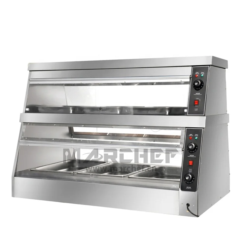 Хорошее качество CE топ продаж Противоударная стеклянная подогреватель для выкладки продуктов