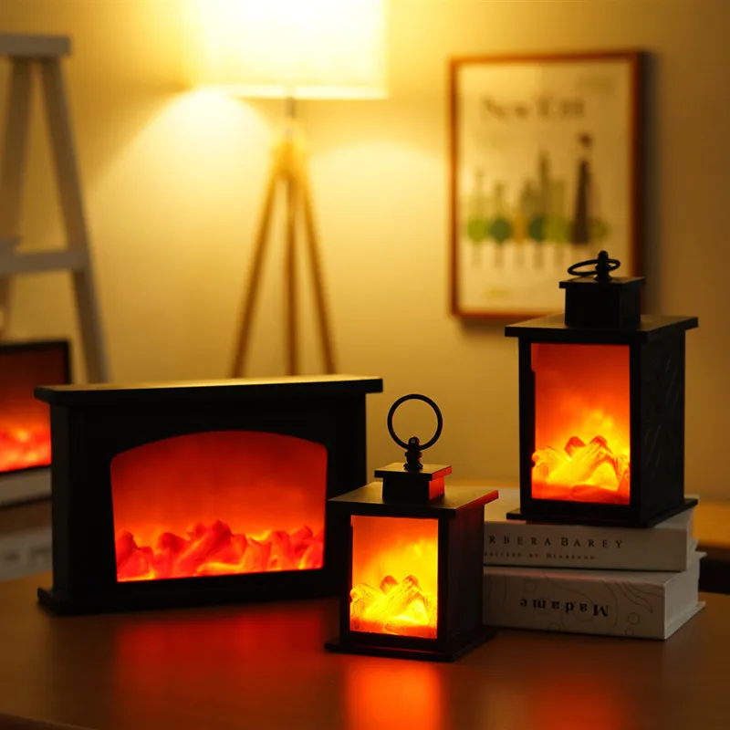 Led Fireplace Lanterns Decorative Flameless Portable Led Lantern Led Fireplace Lanterns Decorative Flameless Portable Led Lantern