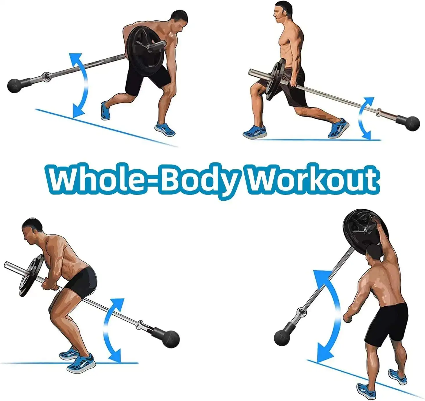 Wellshow  Exercise Landmine Attachment for Barbell Row Barbell Trainer Barbell Holder Landmine Base Home Gym
