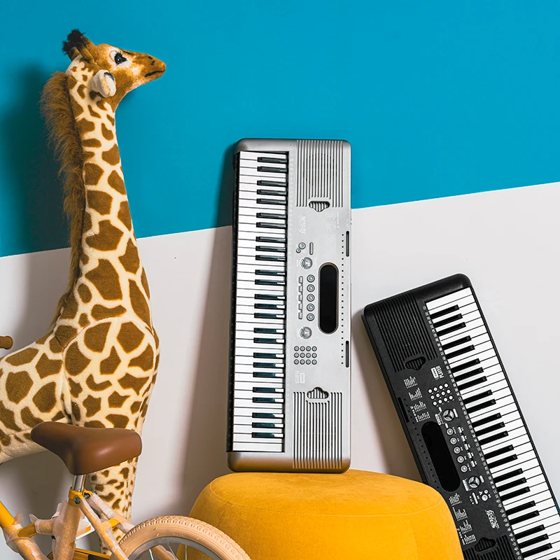 Новинка 2021, популярная музыкальная электронная клавиатура для пианино с микрофоном