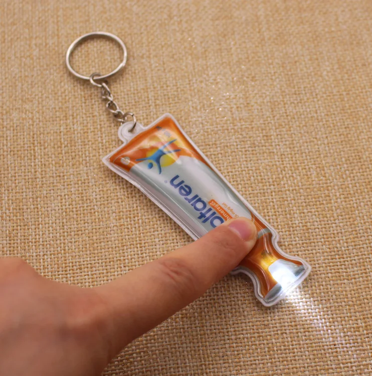 Custom Keyholder Full Color Printing PVC Led Keychain for Promotion ...
