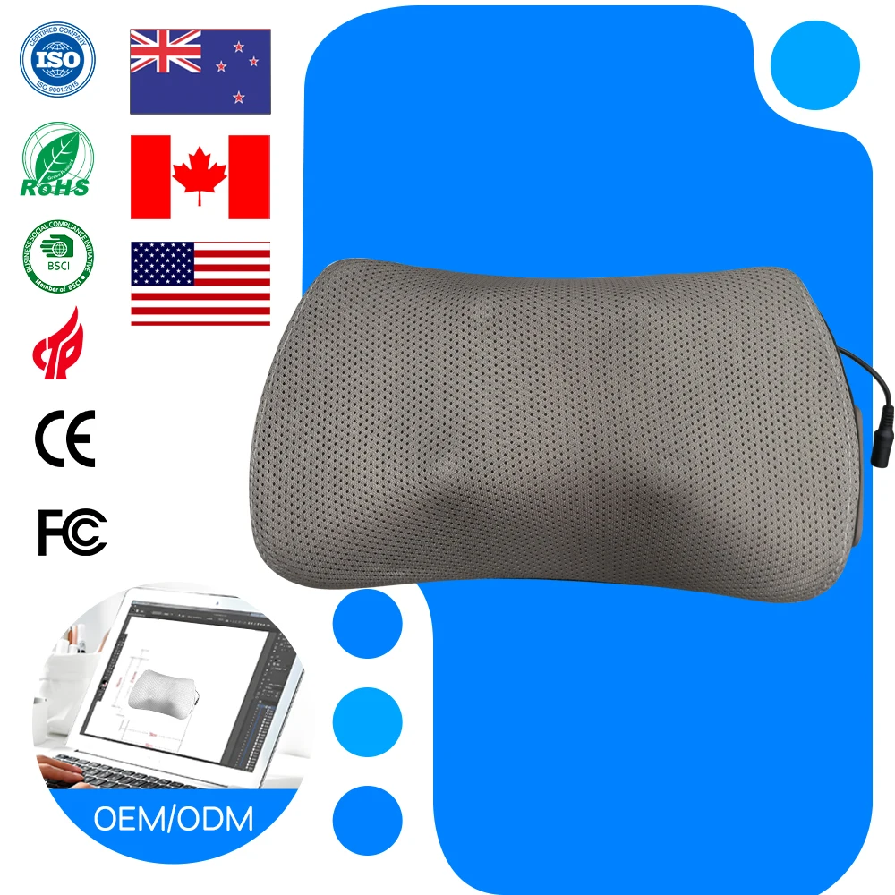 Electric Shiatsu Infrared Heated Massager for Full Body Neck Shoulder & Waist for Car & Home Use Rolling Kneading Pillow