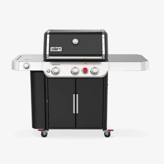 Weber Outdoor Moveable Gas BBQ Grill with Built-in lid Thermometer
