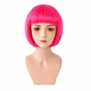 Bob cut-rose red