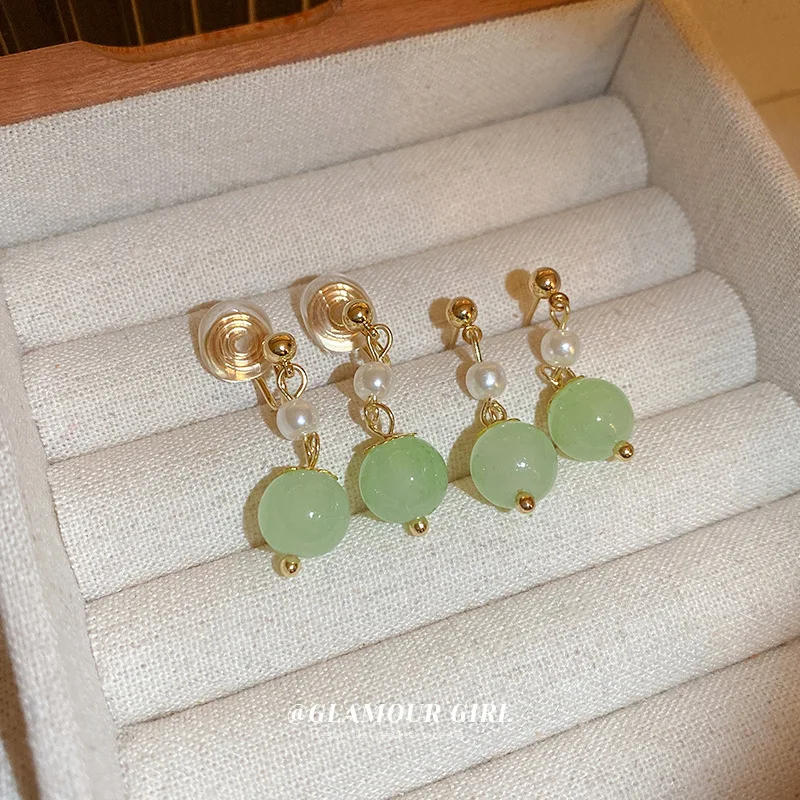 Orecchini A Bottone In Giada Verde Naturale E Argento 925 - Gioielli In Giada Hetian Per Donne E Uomini, Ipoallergenici - 2
