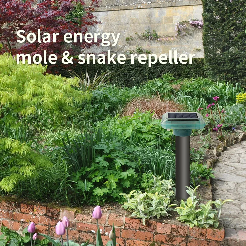 Saijzek OEM SJZ-038 free sample repel mole snake mice 2/4/6pack 600sqm effective range solar mole snake mice repeller factory