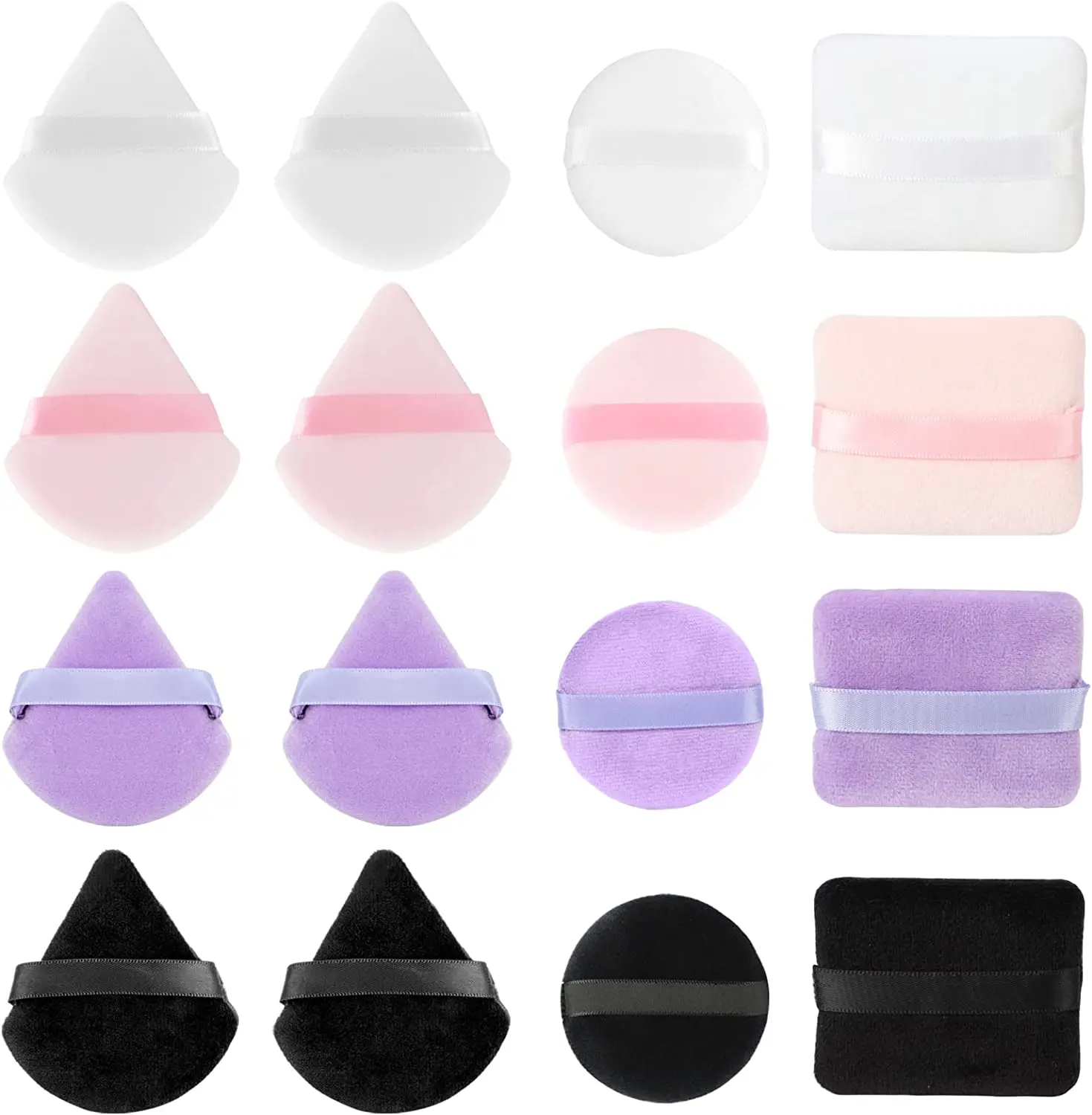 Triangle Powder Puff Makeup Sponge,Soft Velour Makeup Puff For Powder ...