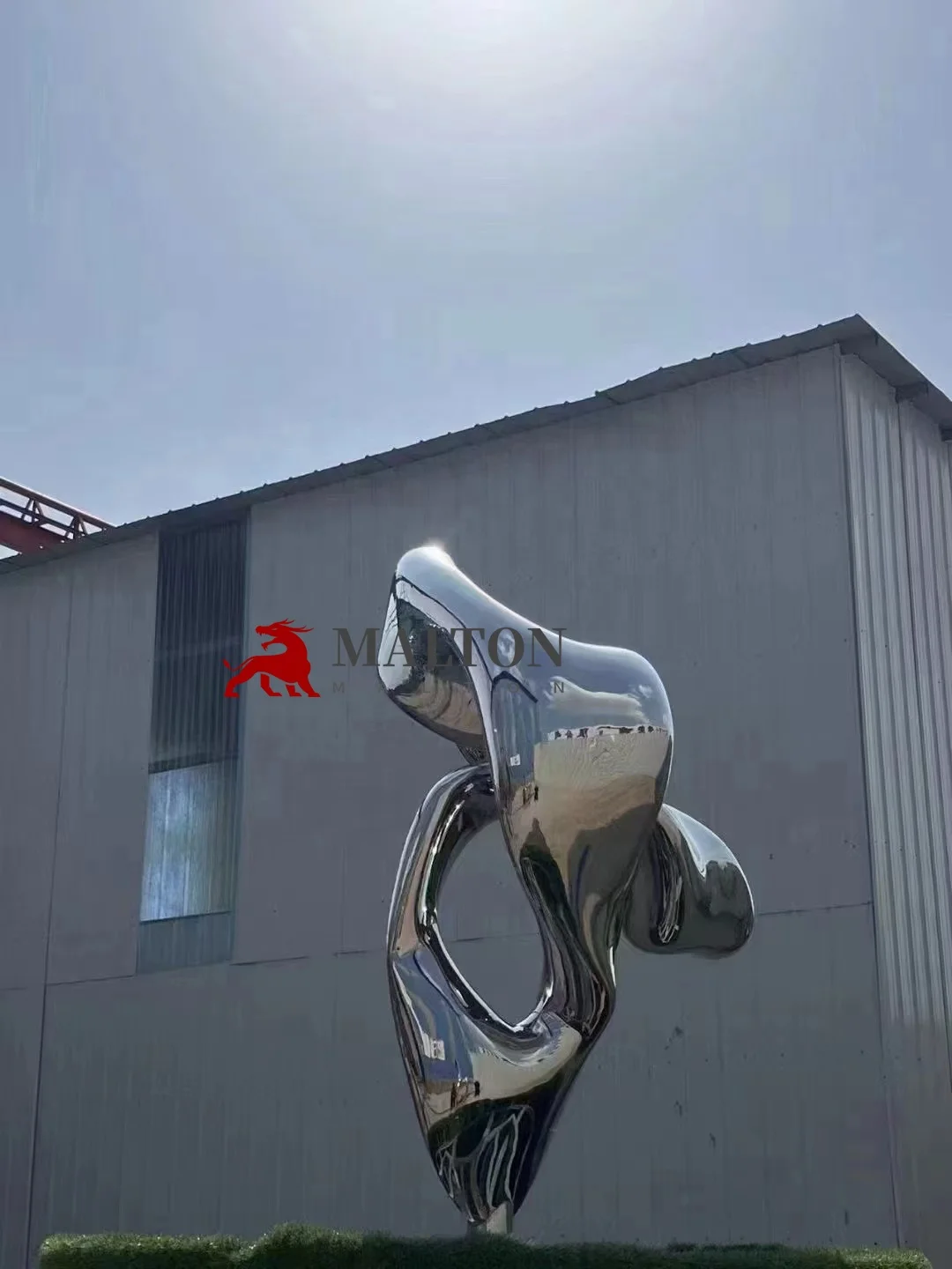 MALTON Popular Design Stainless Steel Abstract Sculpture Statue Garden Park Yard Statues