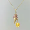 Gold Durian ice cream necklace (imitation pearl)