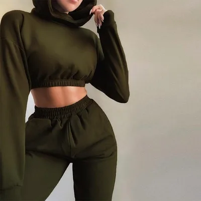 2021 Custom New Arrival Jogger Jumper Summer and Winter Casual Two Piece  Outfit Solid Color Short Hoodies Sets