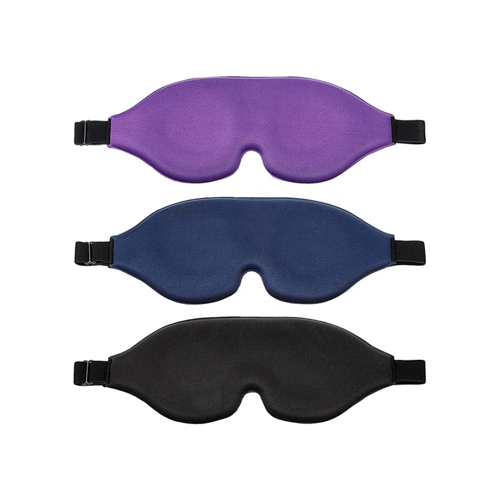 Custom Sleep Eye Mask High Quality 3D Contoured Slow Rebound Eyemask for Sleeping Travel Eye Cover Set