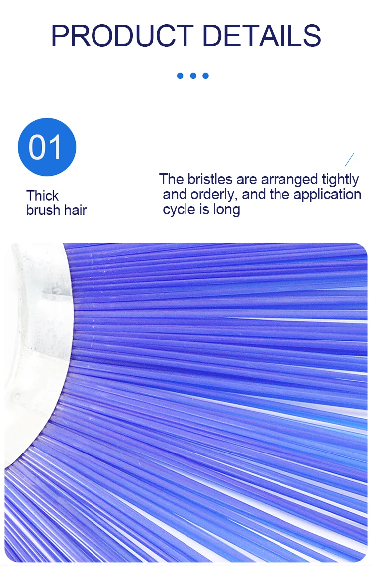 Sanitation Roller Brush Road Sweeper Rotating Cleaning Snow Sweeper Wafer Brush Yellow Sustainable Dust Strip Nylon Sweep Brush