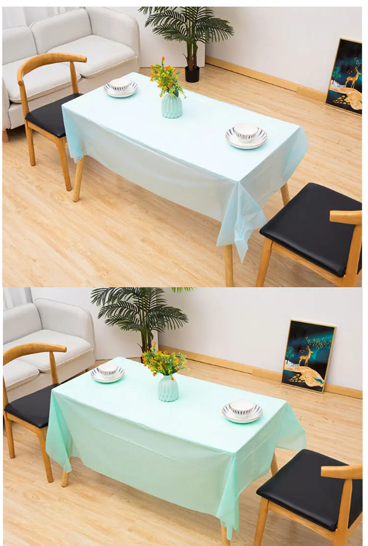 Rectangle Disposable Plastic Table Covers Clean Party Table Cloth
