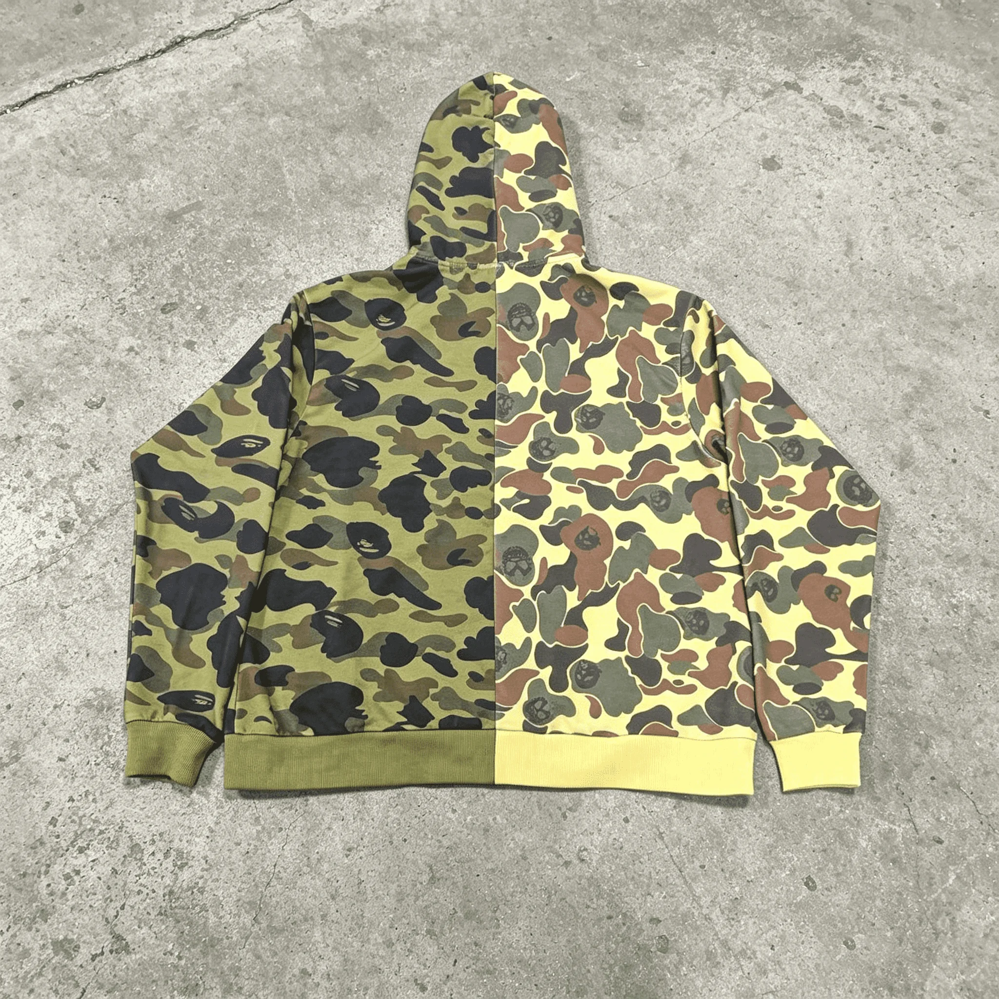 Custom Mens Duck Camo Zip Hoodie Vintage Embroidered Streetwear Oversized Cropped Jacket Fashion Trend gallery 2
