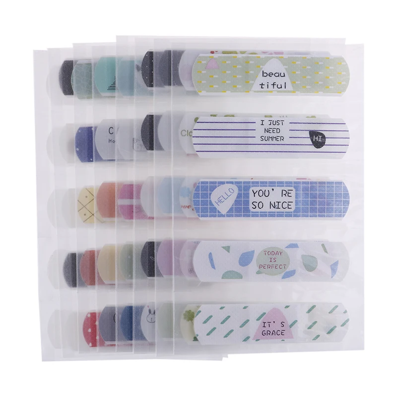 Custom OEM PE Colorful Cartoon Printing Waterproof Adhesive Bandage Plaster