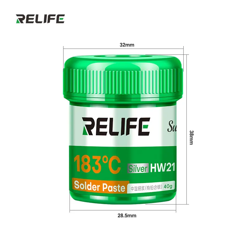 RELIFE HW21 Pâte à souder 183 ℃ (contenant du plomb et de l'argent)