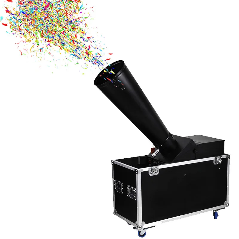 1000w Paper Confetti Machine Full Color Paper Machine Launcher  Rainbow Effect CO2 Jet Blaster Machine