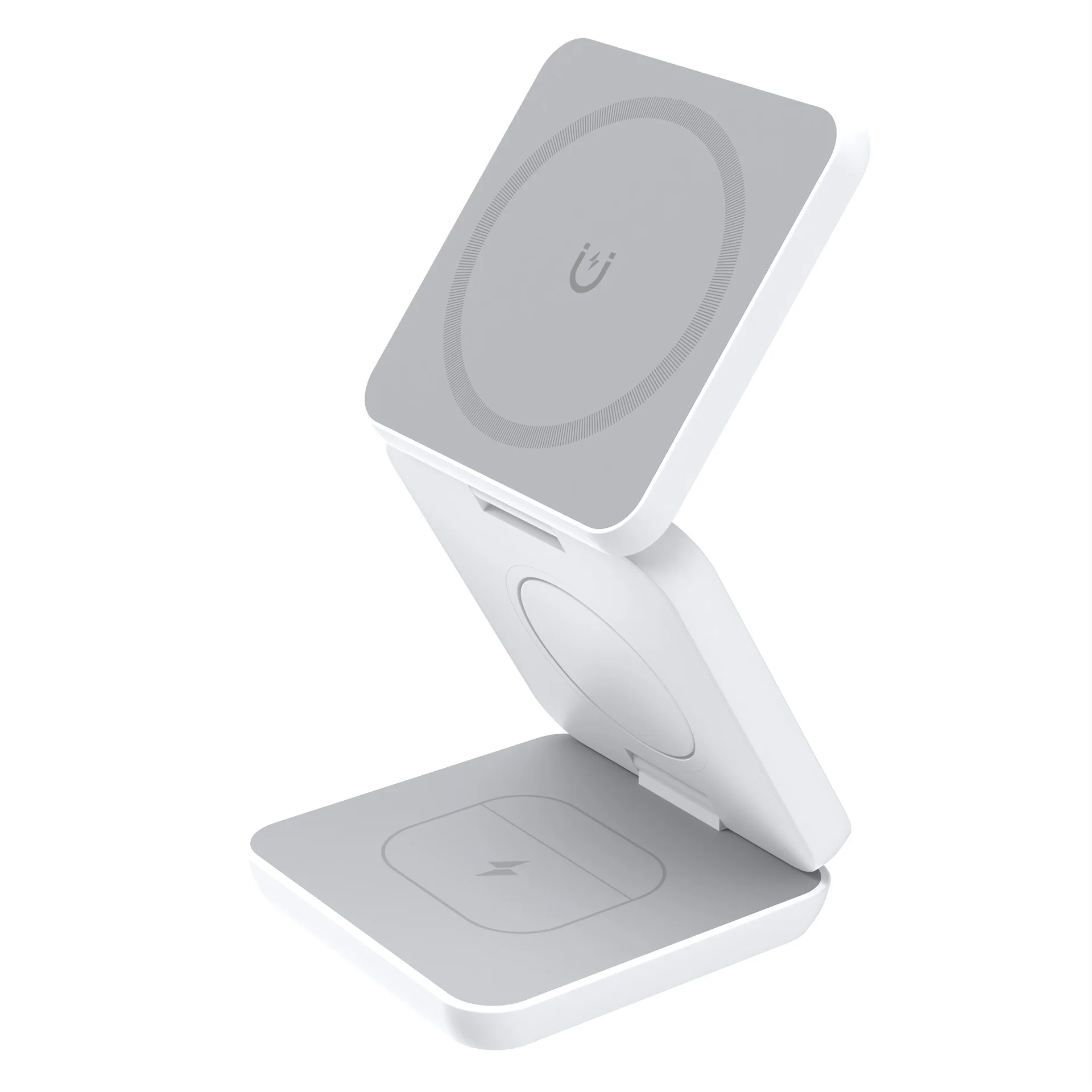 Folding 3-in-1 wireless charger Portable magnetic stand for mobile phone headset watch fast charge