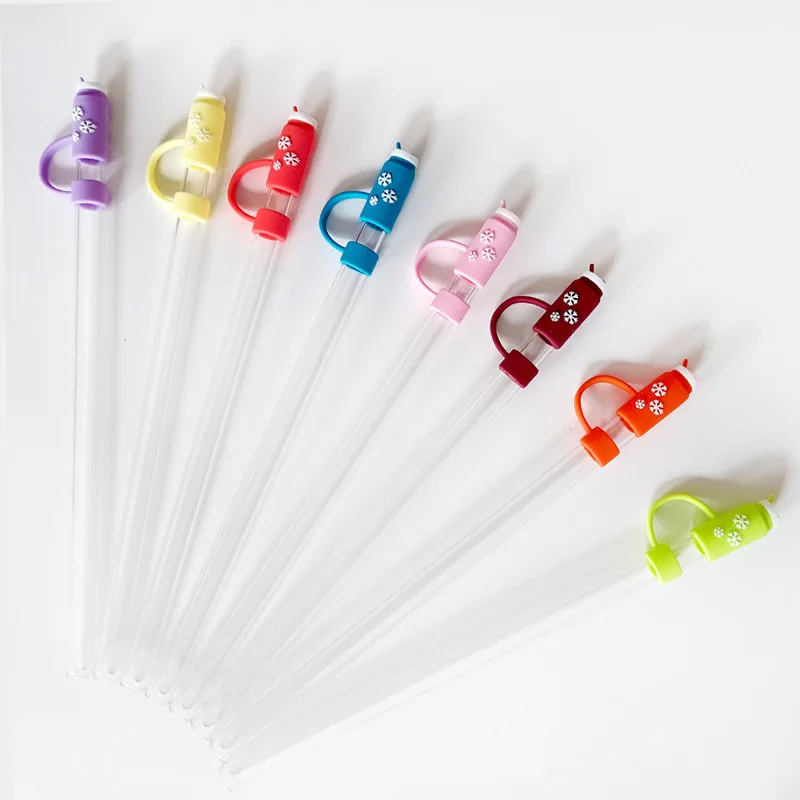 10mm Silicone Straw Plug Straw Stopper Cover Cute Leak Proof