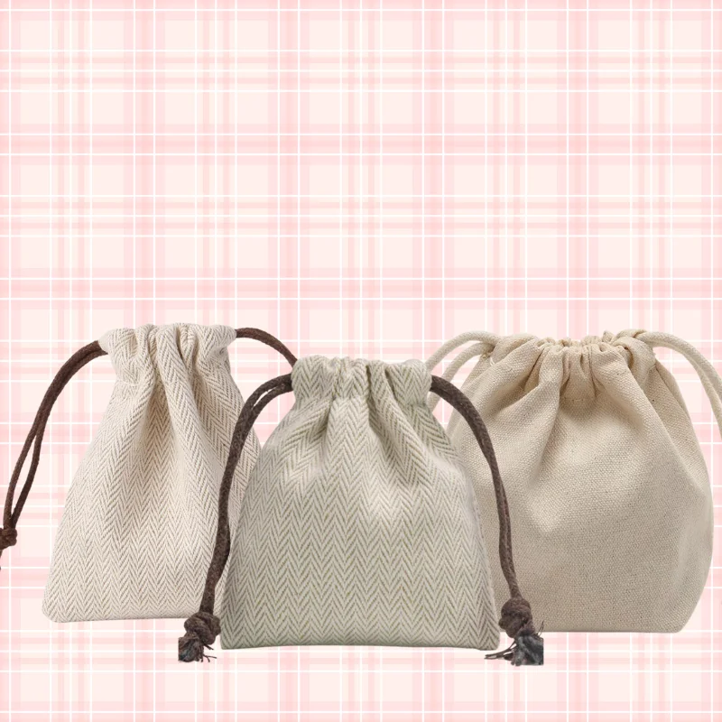 Hot Sale Spot Round Bottom Natural Cotton Stain Drawstring Pocket with Custom Printed Logo Velvet Drawstring Bag For Jewelry