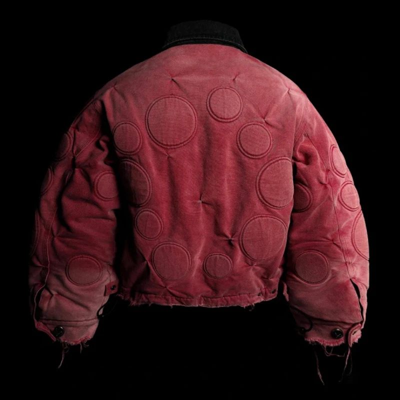 DiZNEW Custom High Quality Stylish Fall Vintage Men's Patch Embroidered Denim Jacket Jean Jacket