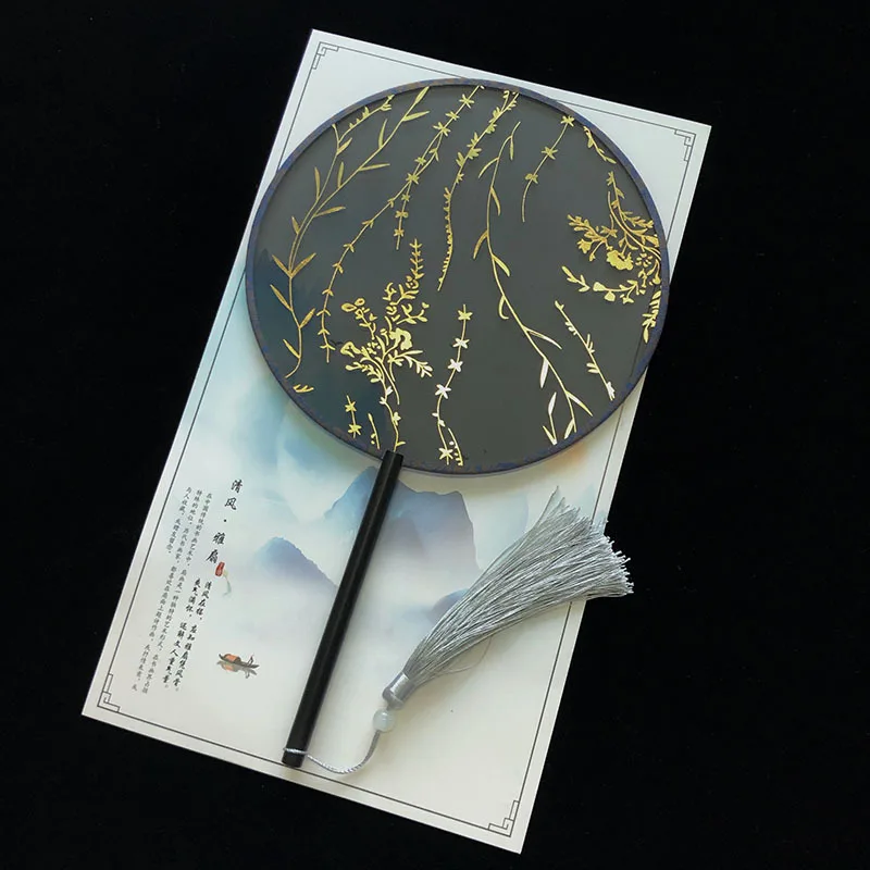 
 Красный цвет ткань Бамбук ручной вентилятор шелковой ткани  