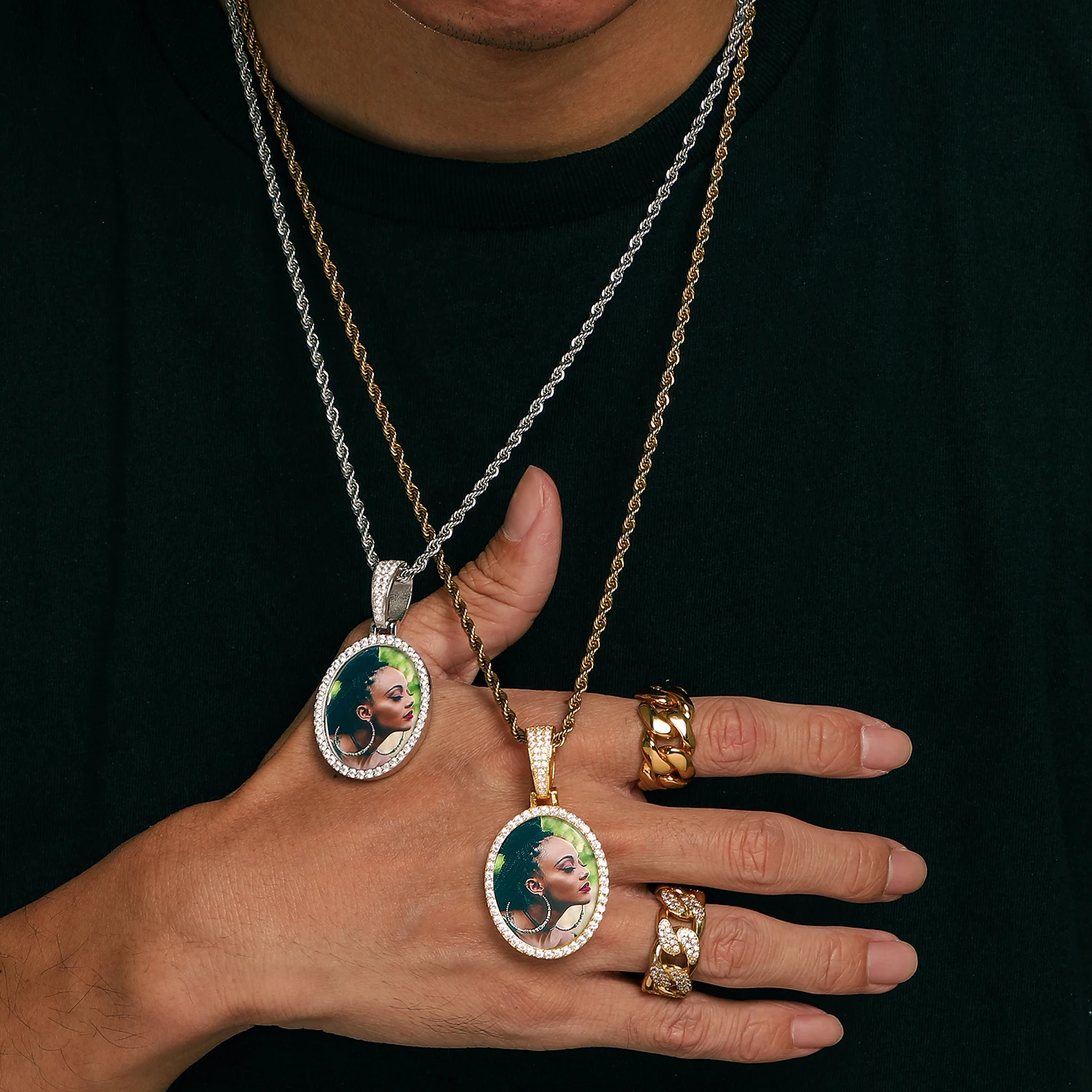 hope様ご依頼品 Custom Memorial Pendant - Hip Hop Jewelry 28mm Sterling Silver