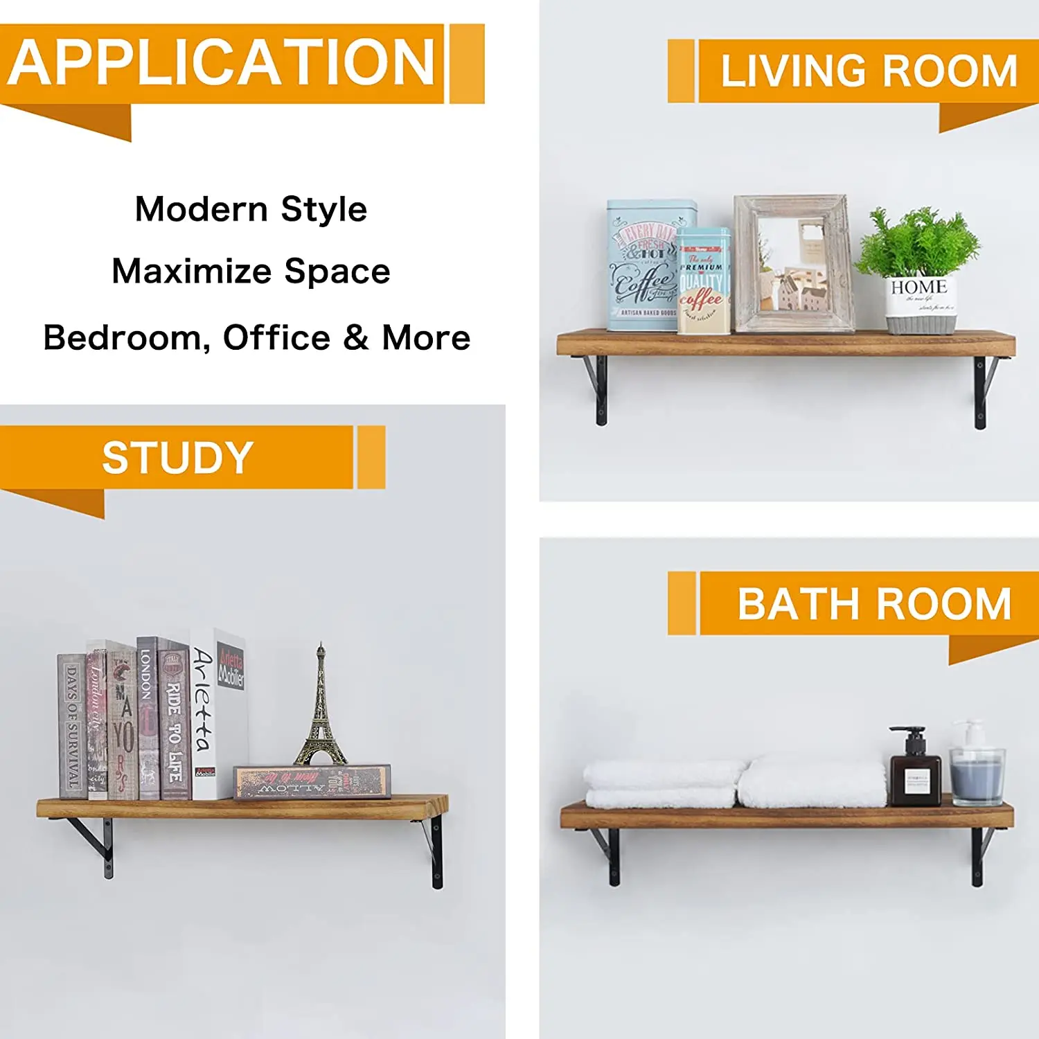 L Shape 150mm Book Shelf Bracket Floating Shelves Brackets Corner Brace Shelf Support Bracket