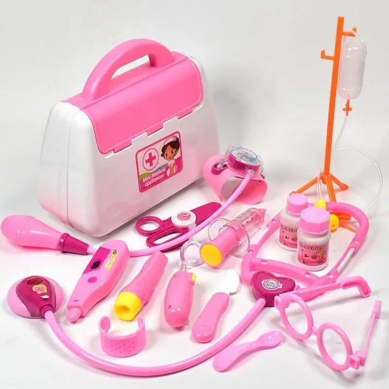 Детская медицинская коробка для врача игрушка сердцебиение звуковой свет стетоскоп и игрушки мальчиков девочек набор игрушек