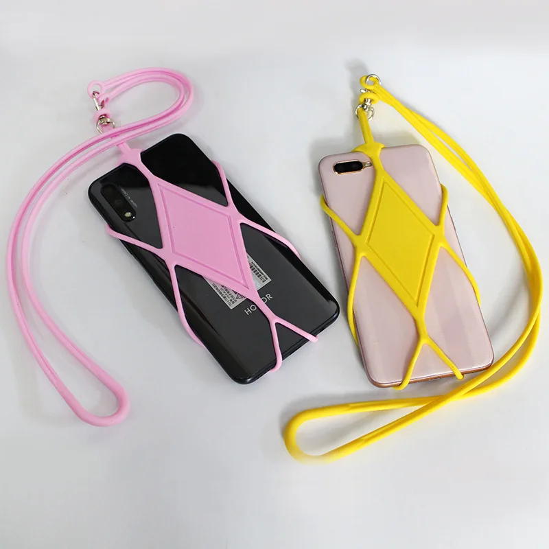 Silicone Neck Strap Crossbody Anti-drop Protective Case Compatible With Most Phones Universal Phone Lanyard_voghion.com