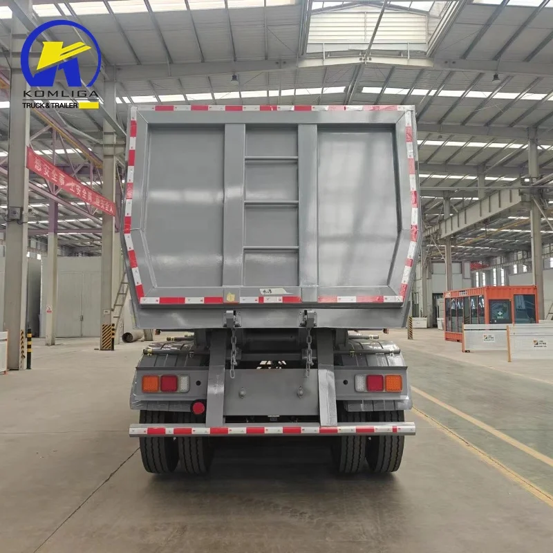 3/4 Alex Semi Trailer Tipper Dump Trailer Price Rear Dump Semi-trailer for Sale