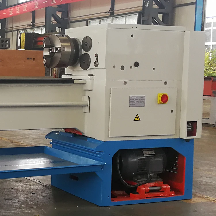 Shandong Factory Manual Lathe CA6166 2000mm Through Hole 52mm Metal Working Tools with Chuck and Tailstock