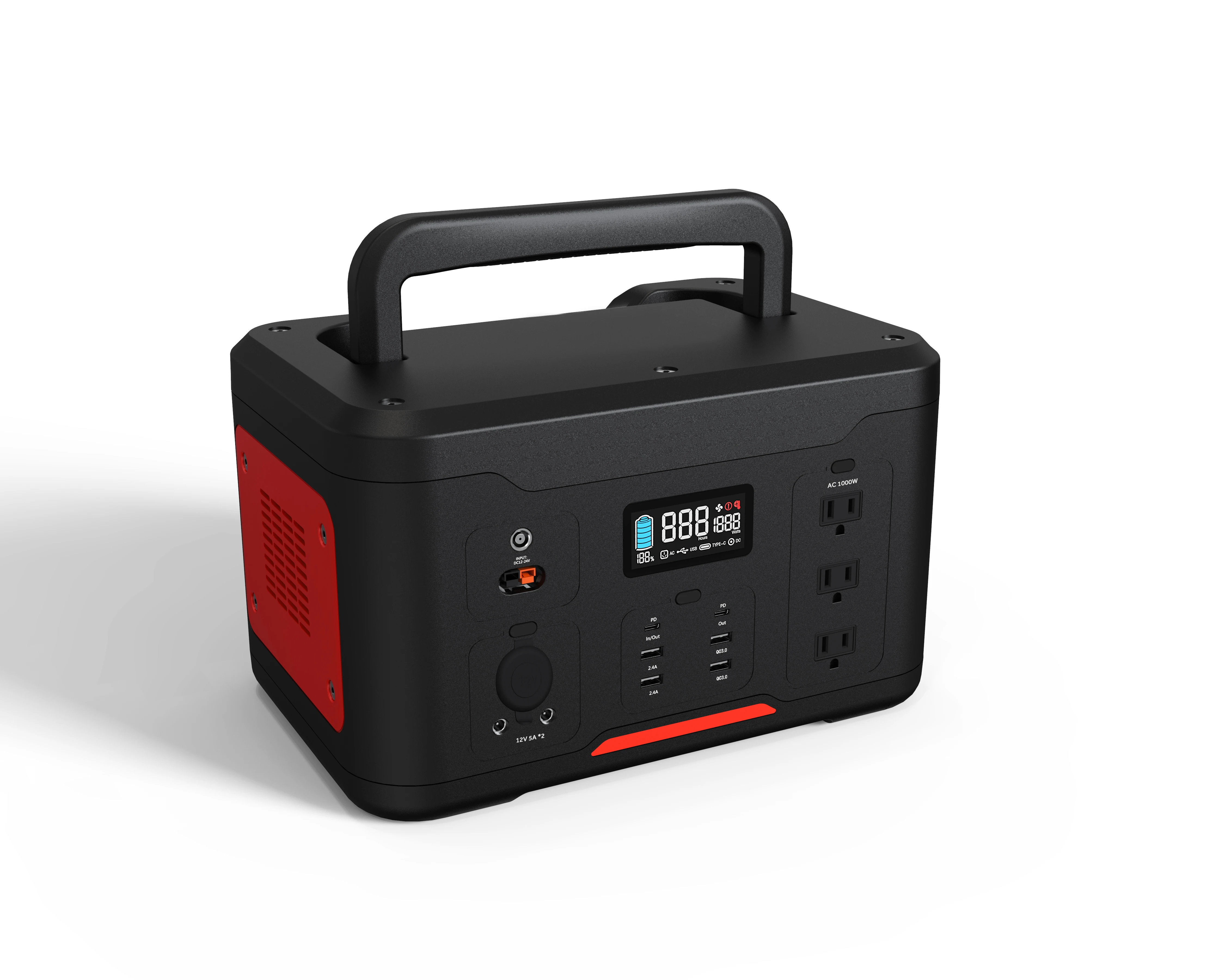 RisunPower S1000 21.6V 54Ah 1166.4Wh 1000-2000W NCM Lithium Battery smart light Portable PowerStation Emergency Outdoor Power Su