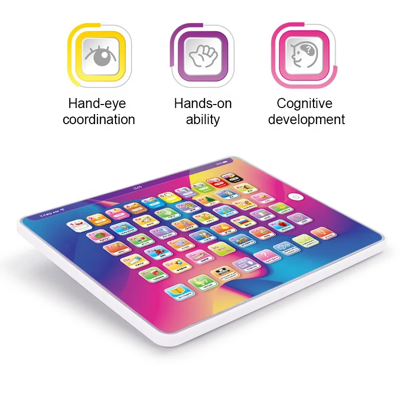 Многофункциональный Обучающий планшет с русским алфавитом для раннего развития детский сенсорным экраном игрушка обучающая машина подсветкой и