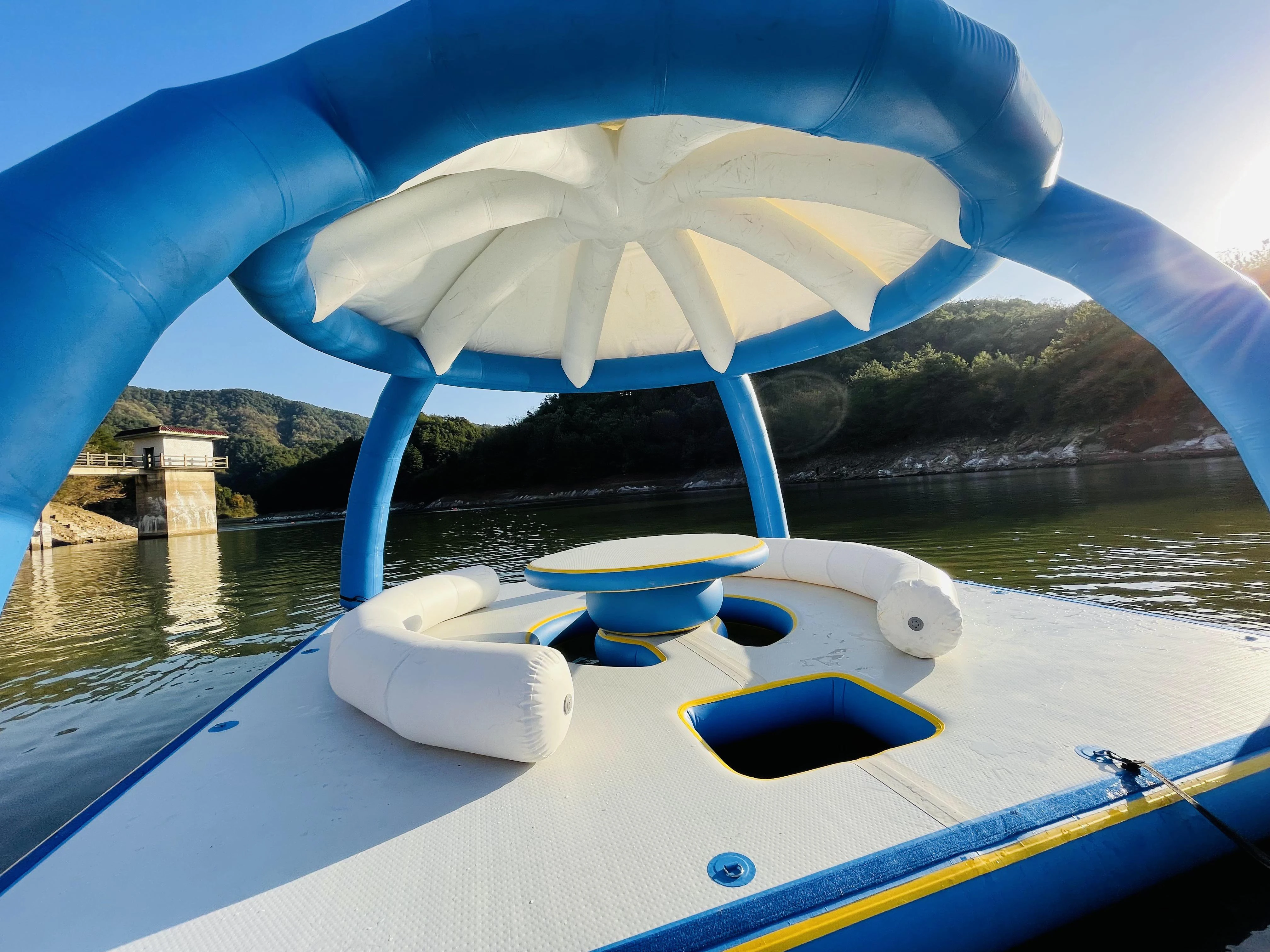 Inflatable Island Raft Water Floating Mat - Durable Outdoor Water ...
