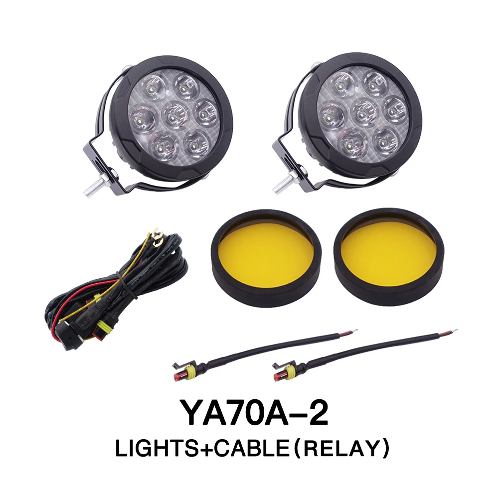 Motorcycle Led Spotlight Headlamp 8000lm 70w Super Bright External Led