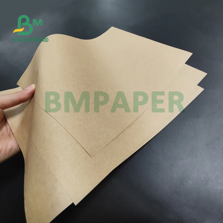 40gsm 45gsm Virgin Brown Kraft Paper For Food Packaging 700mm Durable