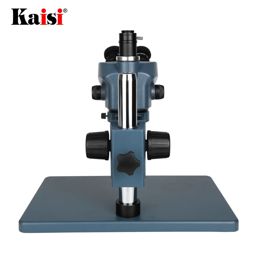 Blue Kaisi 37050AD Mobile Phone Repair Trinocular Stereo Microscope With Big Base