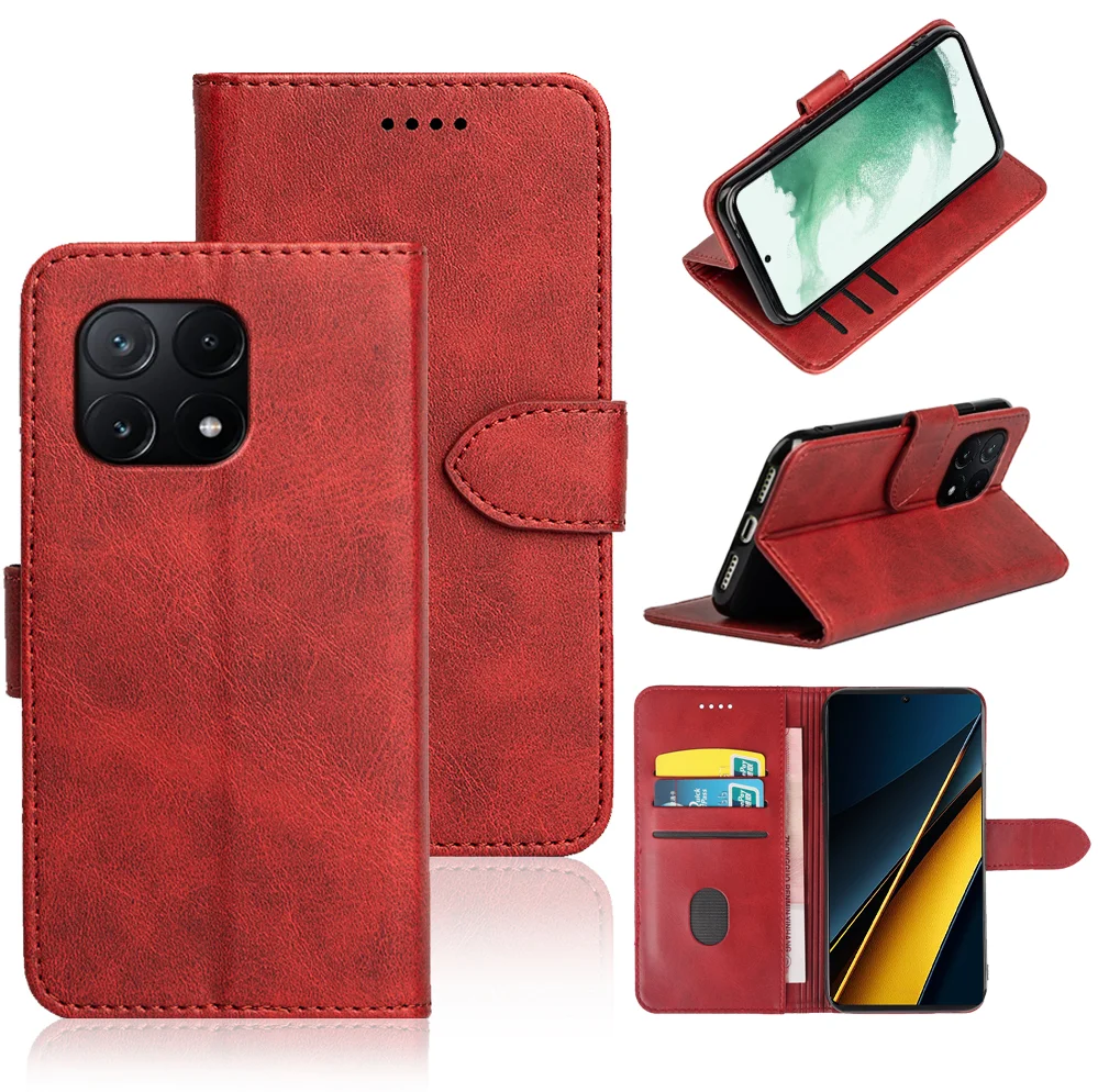 Coque Portefeuille Magnétique Pour Xiaomi Redmi A3 - Avec Emplacements Cartes, Kickstand, Protection Anti-choc