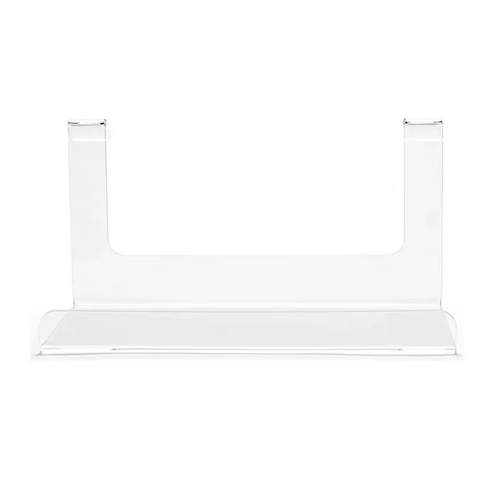 Clear Gridwall Acrylic Groceries Display Shelf With Lip Custom Acrylic Rectangular Hanging Bracket for Artwork Collectibles