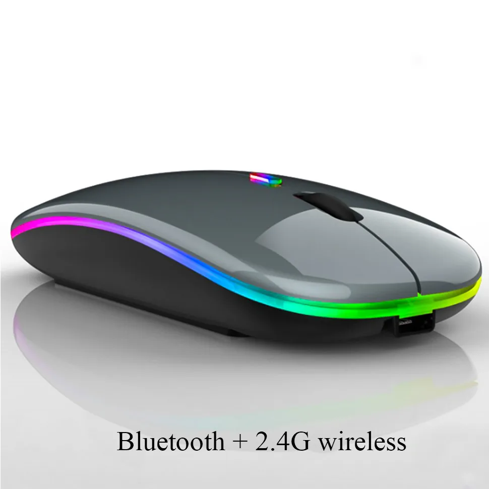 Wireless Mouse BT RGB Rechargeable for Laptop & Desktop