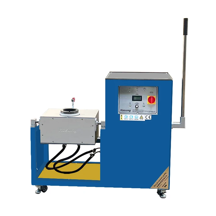 Factory Manual Pouring Induction Melting Furnace for Gold Silver Copper Smelting Precious Metal Melting Pot