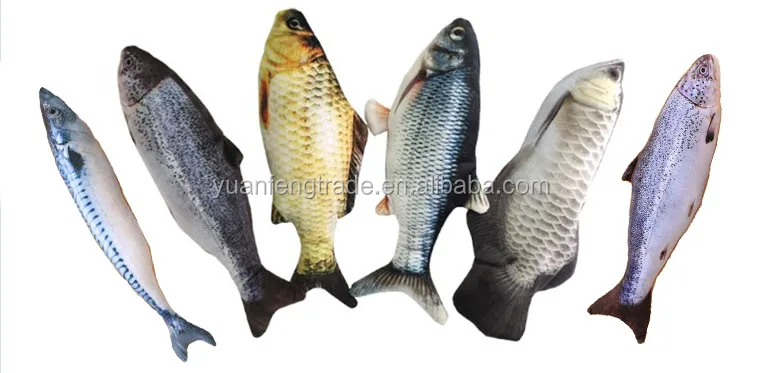 Electric Plush Auto-Moving Catnip Toy Eco-Friendly Soft Wave Tail Robot Salmon Fish Lifelike Style
