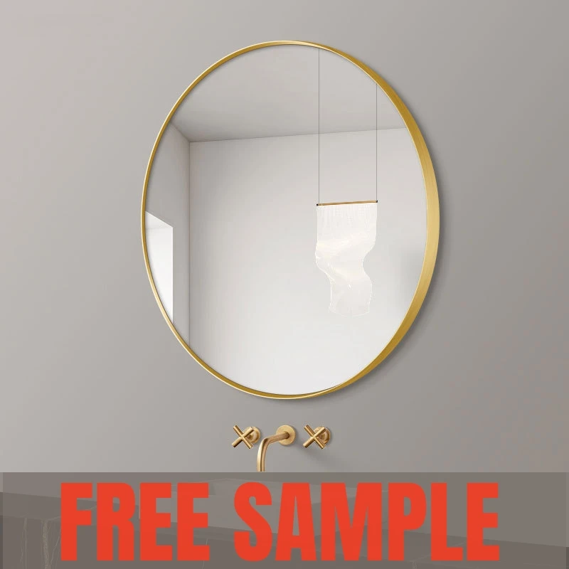 gold circle wall mirror metal framed mirror for bedroom bathroom living room-1