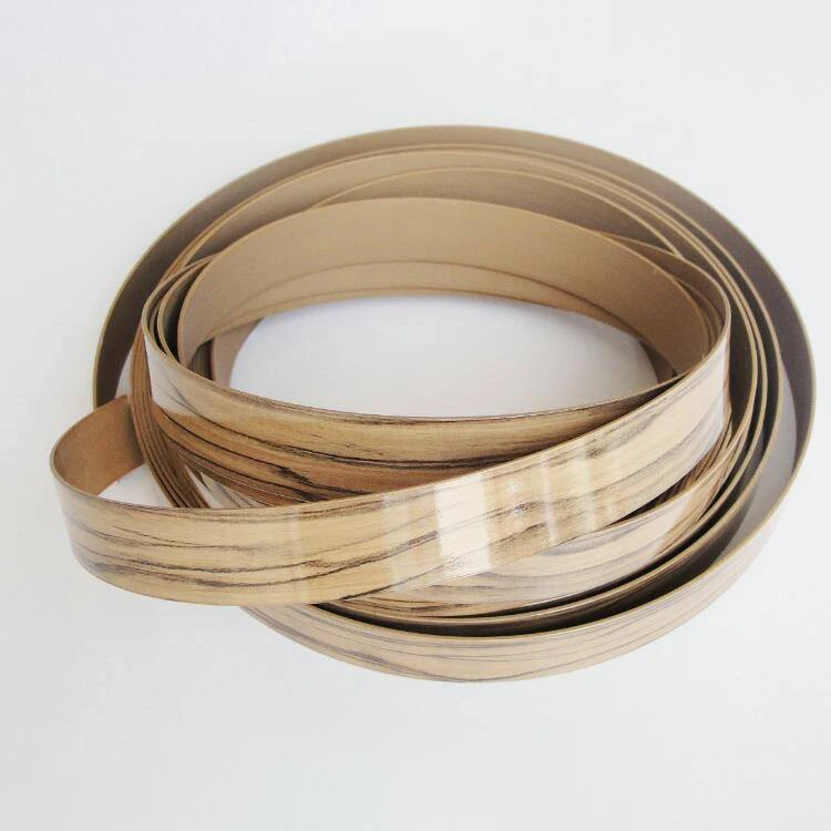 Flexible PVC Wood Grain Color Strip Rolls Melamine ABS Acrylic Edge Banding for Kitchen Cabinet Doors and Furniture Accessories