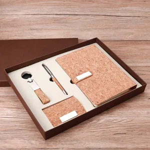 Custom Luxury Cork A5/A7 Journal Notebook with Pen Business Promotional Gift Set